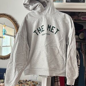 PacSun Light Gray Hoodie with Green Print